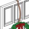 Premium Holly Embossed HighProfile Wreath Hanger - Pewter Holly